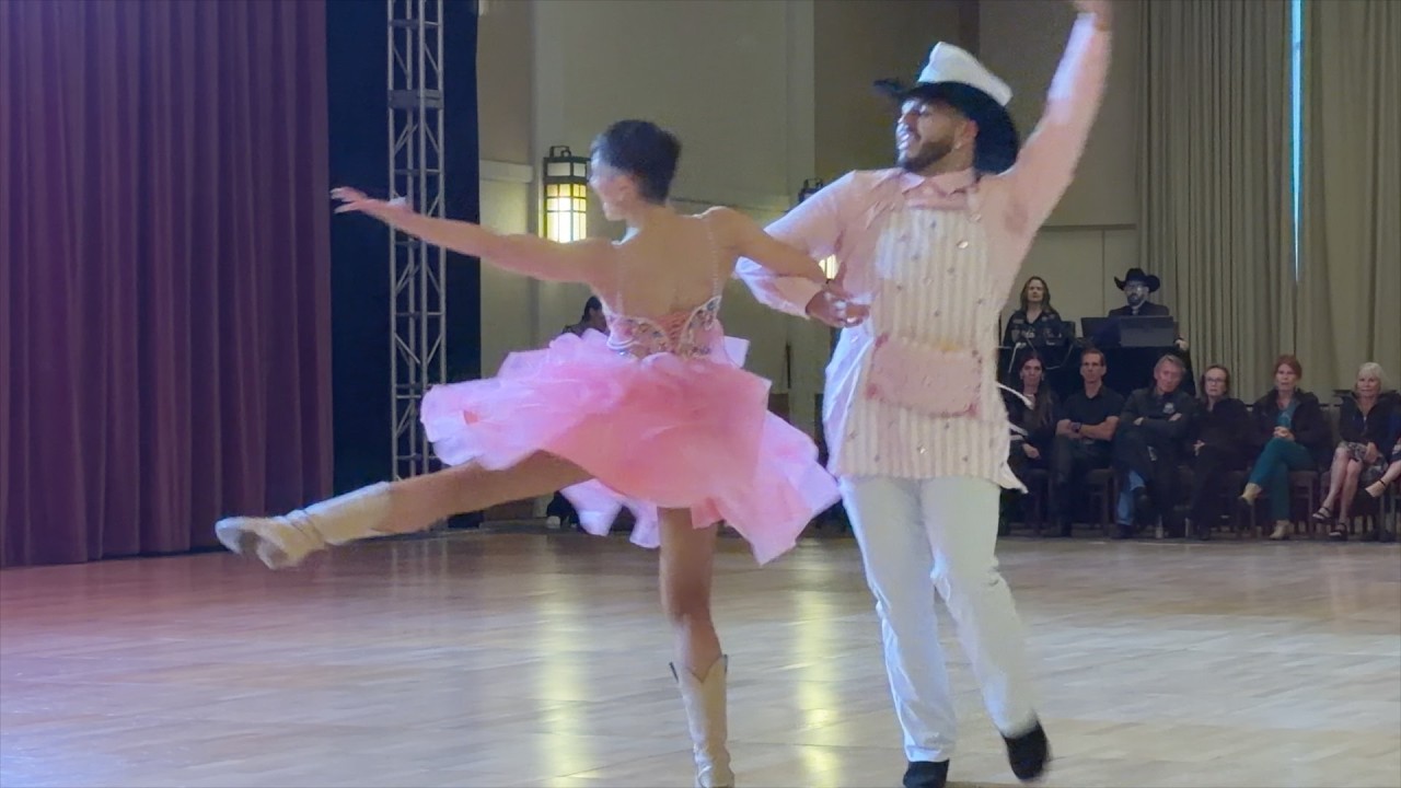 Eric Nava and Rachel Mercedes dancing at the 2026 Colorado Country Classic